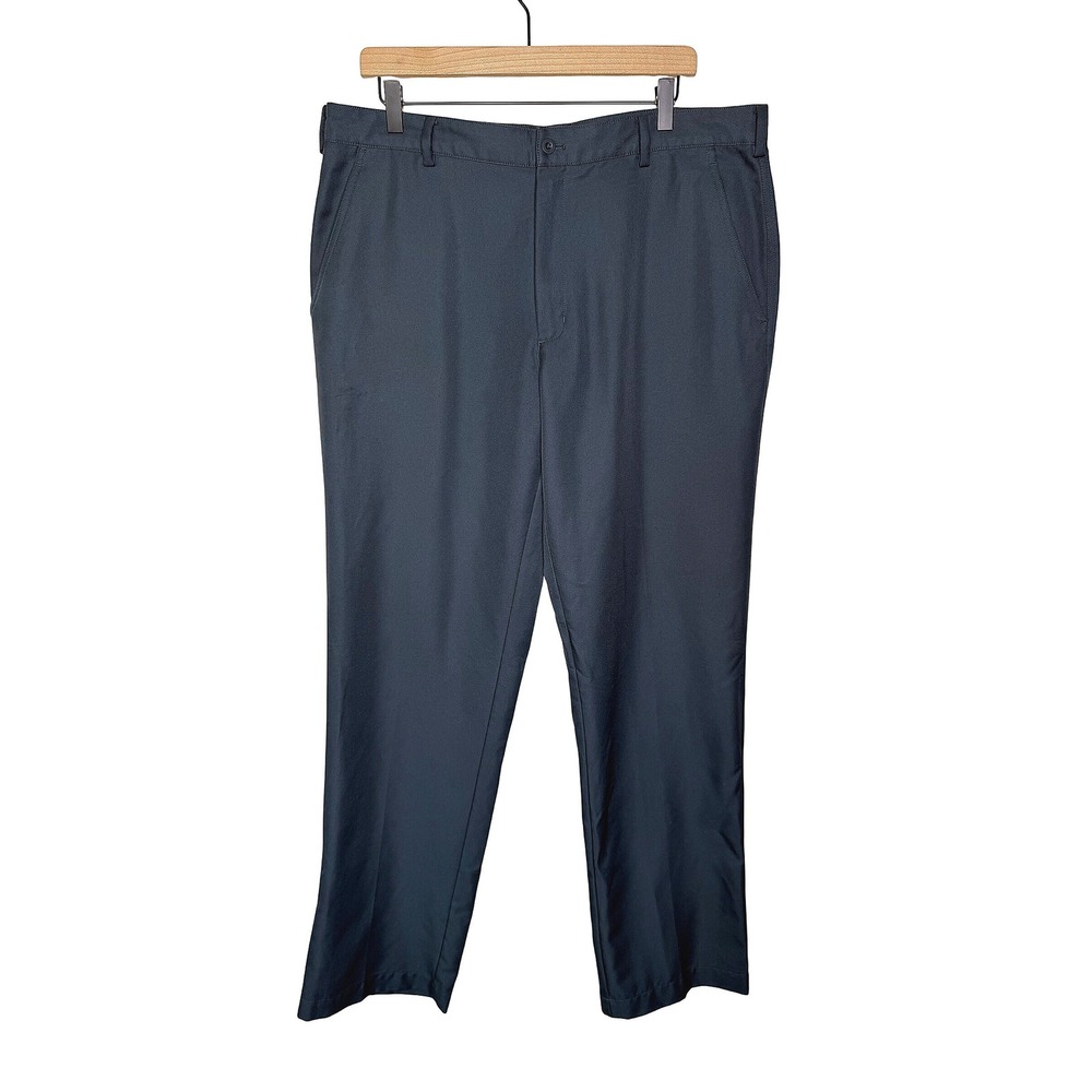 Nike Golf Dri-FIT Pants 36x34 Black Standard Fit Flat Front Performance Trousers